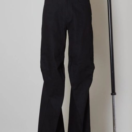 오디너리 시티 커튼 레그 팬츠 블랙 2501SK61