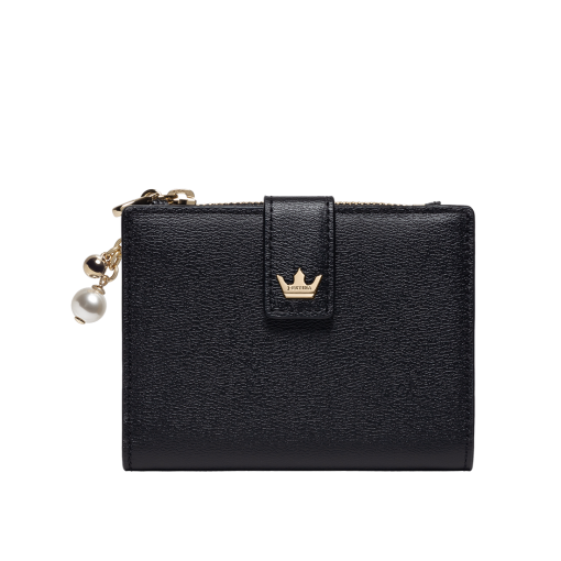 LILY 2단 탑지퍼 반지갑 BK (JSTESC0BS100BK010)