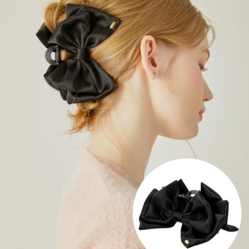 LALA J 새틴 리본 헤어집게핀 (JALJHP3BS807FA000)