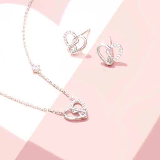 ETER HEART 목걸이+귀걸이 세트 (SET-J0-1024)