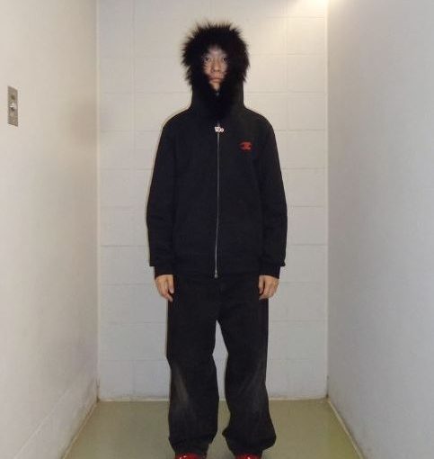 퍼 블랙 후드티