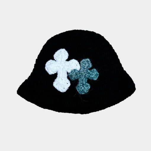 컬렉션 3D 더블 크로스 핸드메이드 니트 모자